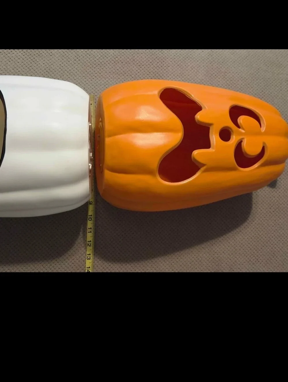 Orange Light up Pumpkin with Timer. Decorative Prop - Halloween Fall Decor.